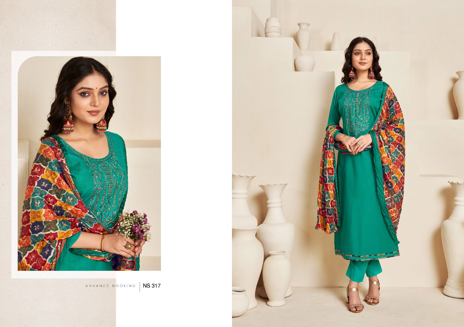 Levisha Nivisha Vol 5 Embroidery Dress Material Catalog
